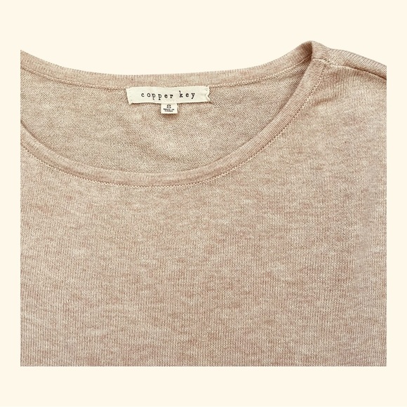 Copper Key cardigan minimalist loose oatmeal/cream long sleeves Women’s S - Picture 5 of 13